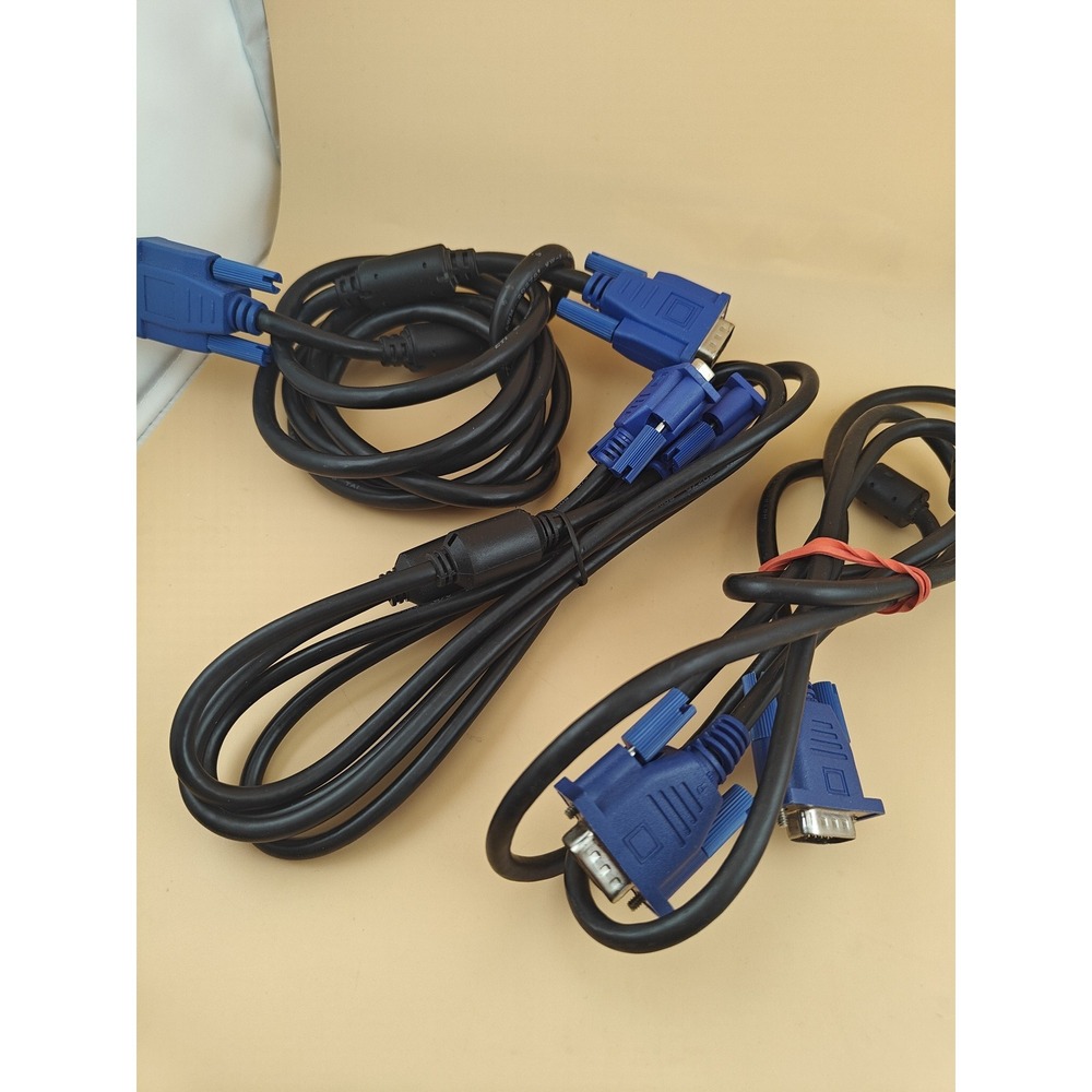 VGA Cable 5FT 15 Pin Male to Male SVGA Monitor PC Display Lot 3 Bundle